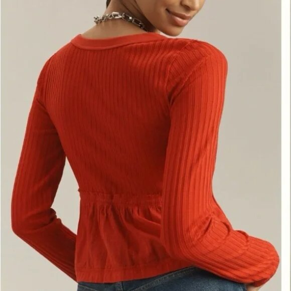 Anthropologie Pilcro Red Babydoll Top S - Picture 2 of 16
